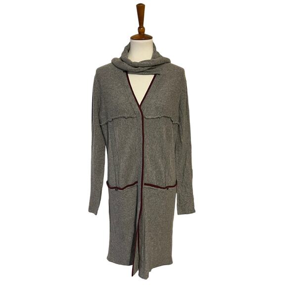 Development by Erica Davies Cashmere Long Line Duster Cardigan Sweater Medium - Picture 1 of 8